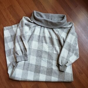 Juli of Slumbertogs Vintage Plaid Tan Nightgown Sz M